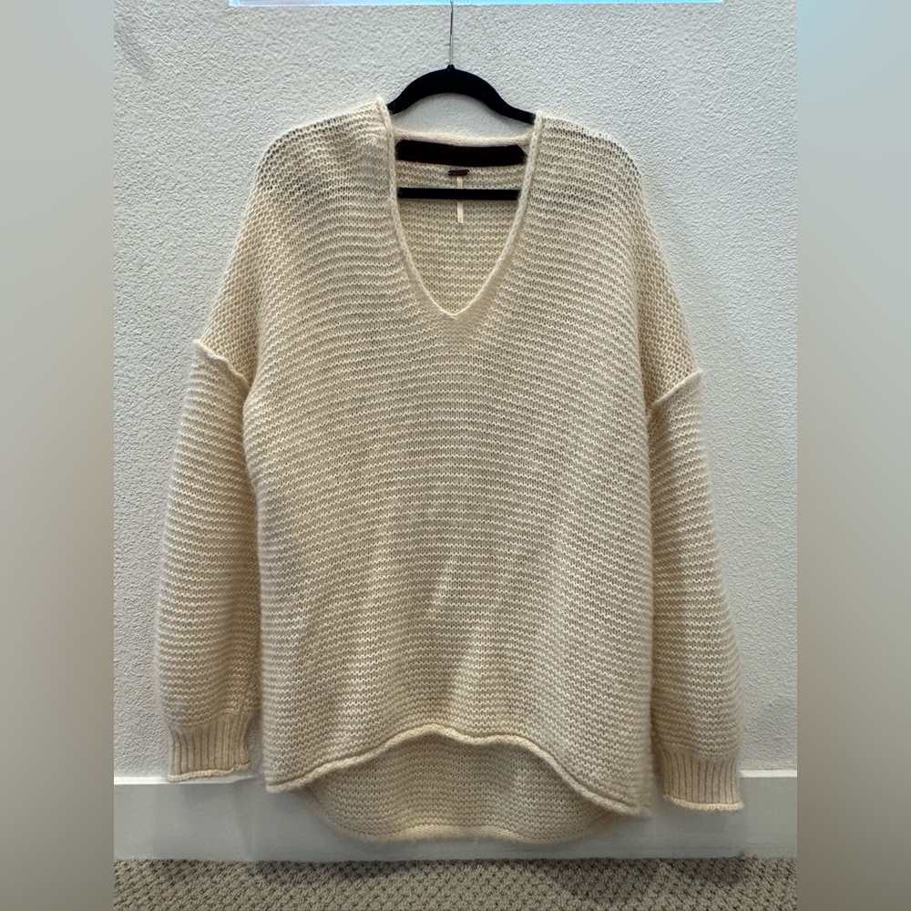 Free People 'All Mine' oversized sweater chunky waffle knit & alpaca blend